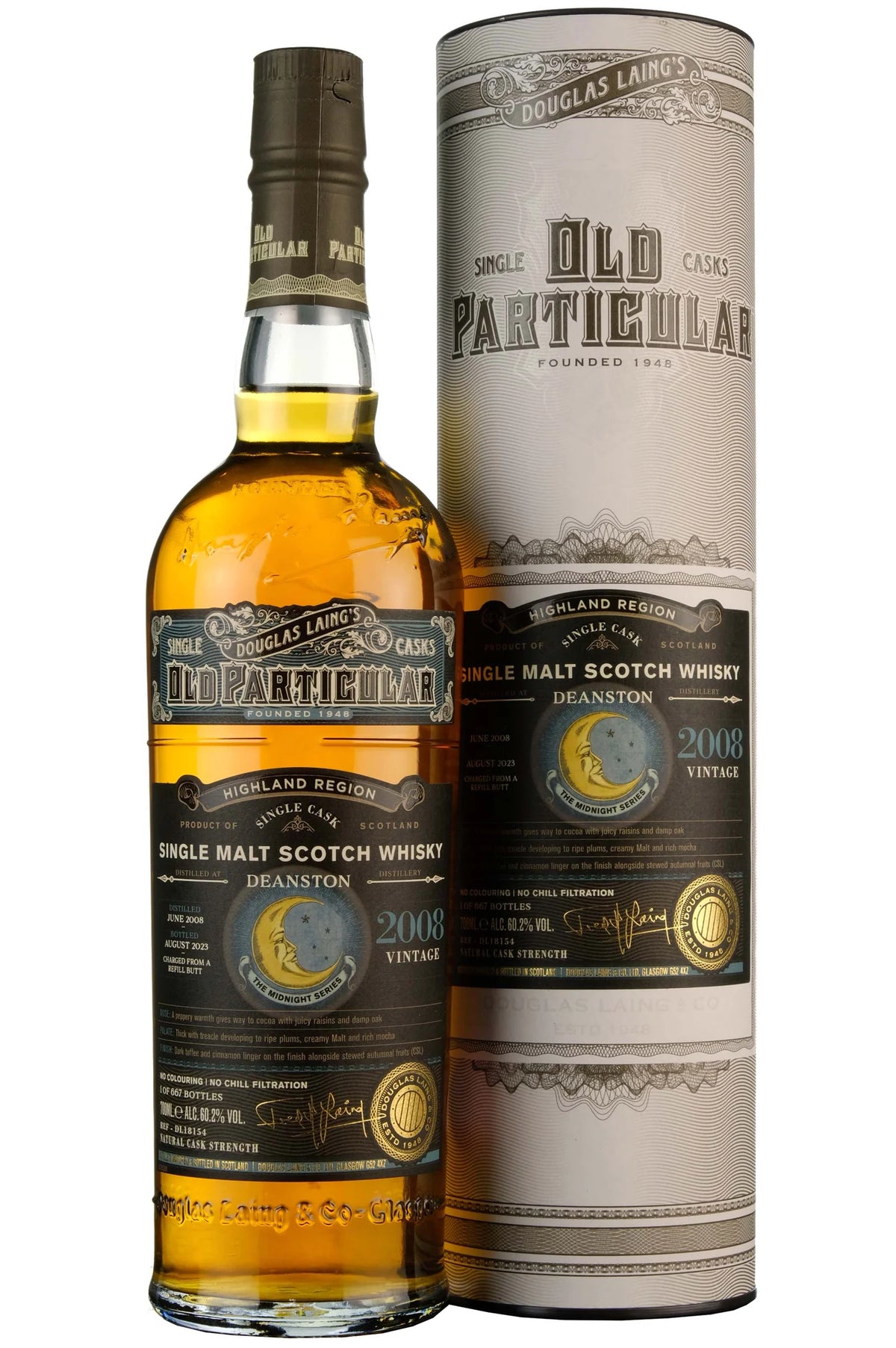 Old Particular Deanston 15 Yrs Midnight Series