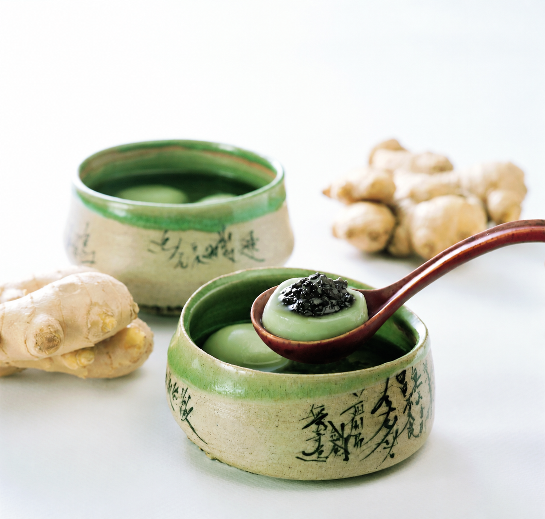 F1 Xi Yan Green Tea Sesame Tang Yuan With Ginger Soup 手搓綠茶芝麻湯圓 (Per Bowl /每碗) (3 Pcs)